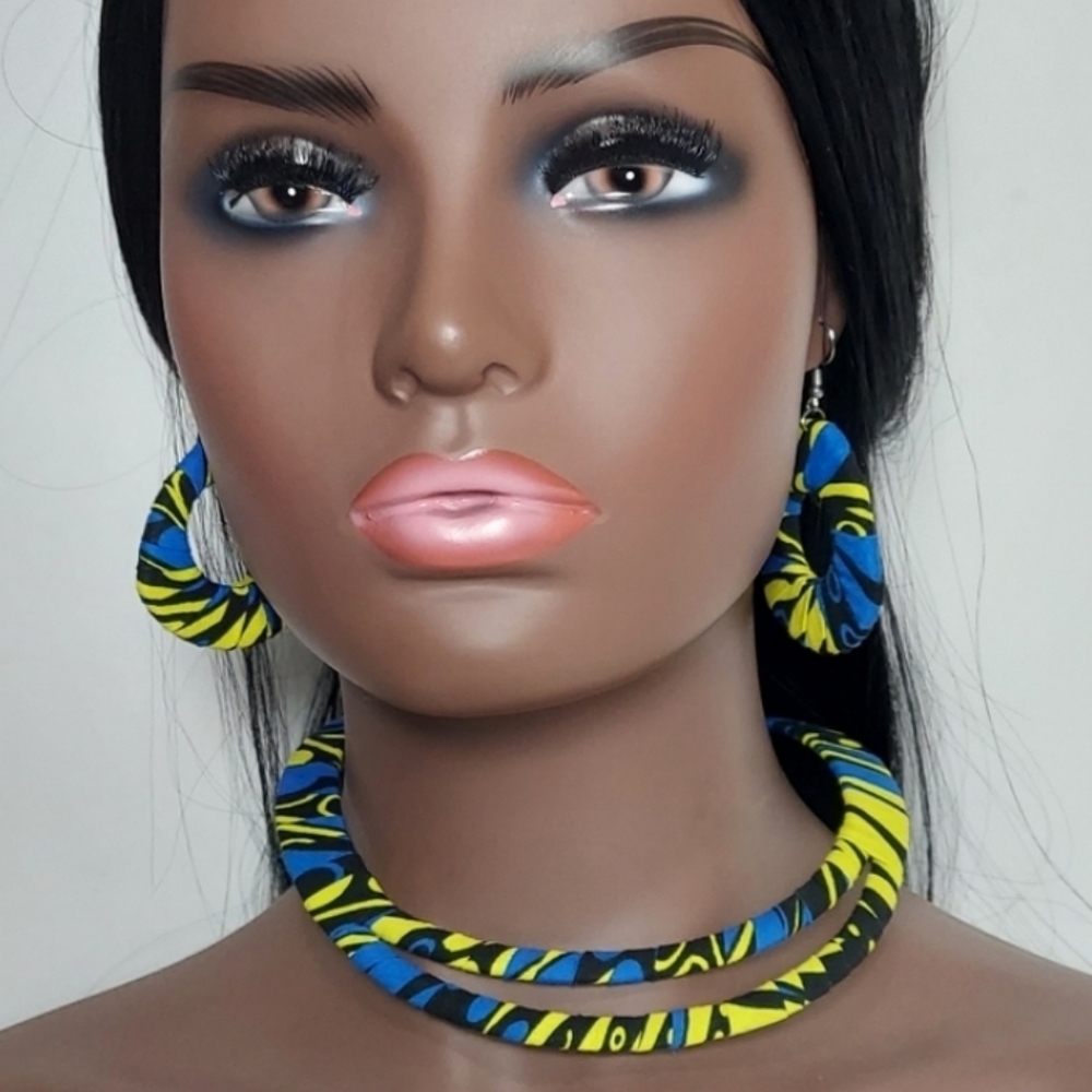 African print dashiki handmade jewelry set